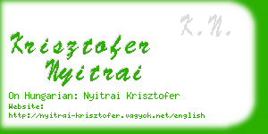 krisztofer nyitrai business card
